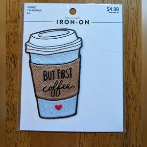 "But First, Coffee" Iron On Patch